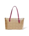 กระเป๋าสะพายไหล่ COACH CH504 GALLERY TOTE IN SIGNATURE CANVAS (SVVSR)