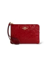 กระเป๋าสตางค์ COACH CV418 CORNER ZIP IN SIGNATURE LEATHER (IMRED)				