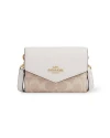 กระเป๋าสตางค์ COACH CX162 MINI ENVELOPE WALLET WITH STRAP IN SIGNATURE CANVAS (IMXDM)				