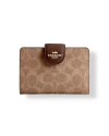 กระเป๋าสตางค์ COACH CW786 MEDIUM CORNER ZIP WALLET IN SIGNATURE CANVAS (IMXHE)