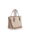 กระเป๋าสะพายข้าง COACH CV965 MOLLIE TOTE BAG 25 IN SIGNATURE CANVAS (SVPWH)				