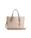 กระเป๋าสะพายข้าง COACH CV965 MOLLIE TOTE BAG 25 IN SIGNATURE CANVAS (SVPWH)				