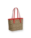 กระเป๋าสะพายข้าง COACH CN733 MINI CITY TOTE IN SIGNATURE CANVAS (SVUC3)				