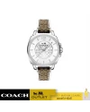 นาฬิกา COACH 14503148 Women's Boyfriend Leather Watch Silver/Signature Khaki 2 Watch