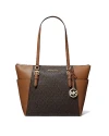 กระเป๋าสะพายไหล่ Michael Kors 35T0GCFT3B CHARLOTTE LARGE TOP ZIP TOTE BAG   (BROWN)