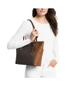 กระเป๋าสะพายไหล่ Michael Kors 35T0GCFT3B CHARLOTTE LARGE TOP ZIP TOTE BAG   (BROWN)