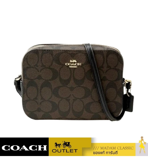 กระเป๋าสะพายข้าง COACH 91677 MINI CAMERA BAG IN SIGNATURE CANVAS(IMAA8) 