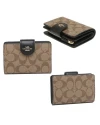 กระเป๋าสตางค์ COACH C0082 MEDIUM CORNER ZIP WALLET IN SIGNATURE CANVAS (IMCBI)