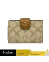 กระเป๋าสตางค์ COACH C0082 MEDIUM CORNER ZIP WALLET IN SIGNATURE CANVAS (IMNLJ)