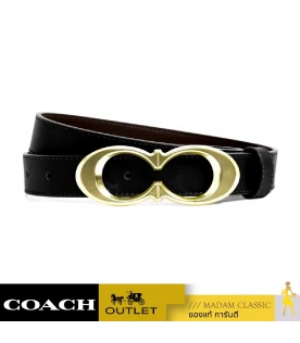 เข็มขัด COACH C1725 SIGNATURE BUCKLE BELT, 25MM (IMBLKL)