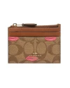 กระเป๋าใส่บัตร COACH C2922 MINI SKINNY ID CASE INSIGNATURE CANVAS WITH LIPS PRINT (IMS5U)