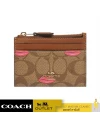 กระเป๋าใส่บัตร COACH C2922 MINI SKINNY ID CASE INSIGNATURE CANVAS WITH LIPS PRINT (IMS5U)