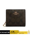 กระเป๋าสตางค์ COACH C3309 SNAP WALLET IN SIGNATURE CANVAS (IMAA8)