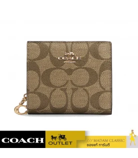 กระเป๋าสตางค์ COACH C3309 SNAP WALLET IN SIGNATURE CANVAS(IMCBI)