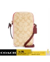 กระเป๋าสะพายข้าง COACH C4213 NORTH/SOUTH ZIP CROSSBODY IN COLORBLOCK SIGNATURE CANVAS (IMSQ0)