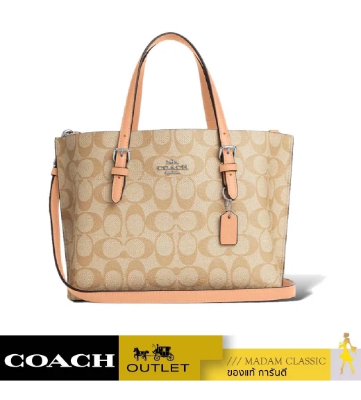 กระเป๋าสะพายข้าง COACH C4250 MOLLIE TOTE BAG 25 IN SIGNATURE CANVAS (SVX1W)				