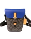 กระเป๋าสะพาย COACH C6845 TRACK SMALL FLAP CROSSBODY IN COLORBLOCK SIGNATURE CANVAS (QBPEM)