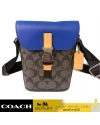 กระเป๋าสะพาย COACH C6845 TRACK SMALL FLAP CROSSBODY IN COLORBLOCK SIGNATURE CANVAS (QBPEM)