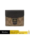 กระเป๋าสตางค์ COACH C7805 SIGNATURE CANVAS SNAP PEPPER WALLET (IMLOV)