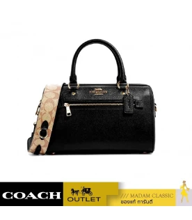 กระเป๋าสะพายข้าง COACH C8287 ROWAN SATCHEL WITH SIGNATURE CANVAS DETAIL (IMR19)