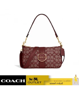 กระเป๋าสะพายข้าง COACH C8306 LONNIE BAGUETTE IN SIGNATURE JACQUARD (IMWIN)