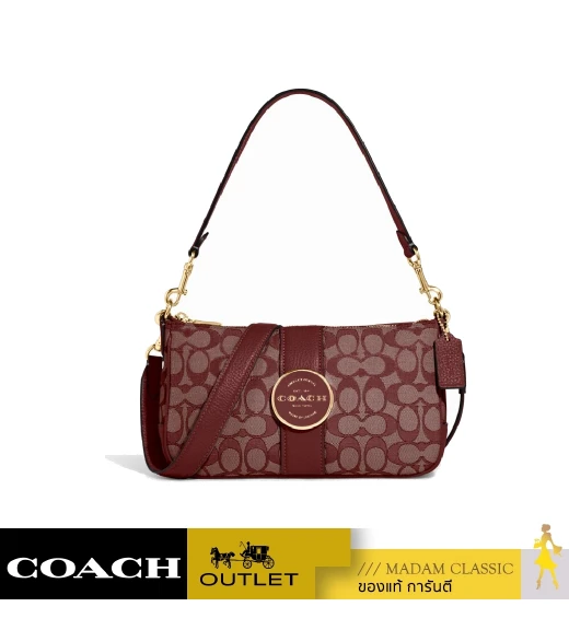 กระเป๋าสะพายข้าง COACH C8306 LONNIE BAGUETTE IN SIGNATURE JACQUARD (IMWIN)