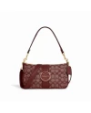 กระเป๋าสะพายข้าง COACH C8306 LONNIE BAGUETTE IN SIGNATURE JACQUARD (IMWIN)