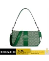 กระเป๋าสะพายข้าง COACH C8306 LONNIE BAGUETTE IN SIGNATURE JACQUARD (SVGN)