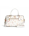 กระเป๋าสะพายข้าง COACH C8615 ROWAN SATCHEL IN SIGNATURE CANVAS WITH MYSTICAL FLORAL PRINT IN CHALK MULTI (IMCAH)