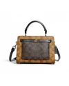 กระเป๋าสะพาย COACH C8688 MINI LANE TOP HANDLE IN BLOCKED SIGNATURE CANVAS (IMNOX)