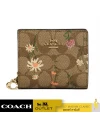 กระเป๋าสตางค์ COACH C8734 SNAP WALLET IN SIGNATURE CANVAS WITH WILDFLOWER PRINT (IME7V)