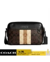 กระเป๋าสะพายข้าง COACH C9965 GRAHAM CROSSBODY IN BLOCKED SIGNATURE CANVAS WITH VARSITY STRIPE (QBMAA)