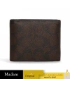 กระเป๋าสตางค์ COACH CA001 3 IN 1 WALLET IN BLOCKED SIGNATURE CANVAS (QBMAA)