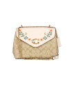 กระเป๋าสะพายข้าง COACH CA016 TAMMIE SHOULDER BAG IN SIGNATURE CANVAS WITH FLORAL WHIPSTITCH(IMOTV)