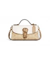 กระเป๋าสะพายข้าง COACH CA427 KLEO TOP HANDLE IN BLOCKED SIGNATURE CANVAS (IMOTV)