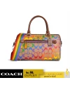 COACH CA615 ROWAN SATCHEL IN RAINBOW SIGNATURE CANVAS (IME7V)