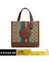 กระเป๋าสะพายข้าง COACH CC906 DEMPSEY TOTE 22 IN SIGNATURE JACQUARD WITH COACH PATCH AND STRIPE (IMT1O)