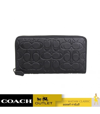 กระเป๋าสตางค์ COACH  CE551 ACCORDION WALLET IN SIGNATURE LEATHER (QBBK)