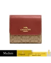 กระเป๋าสตางค์ COACH CF369 SMALL TRIFOLD WALLET IN COLORBLOCK SIGNATURE CANVAS (IMS4L)