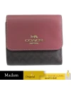 กระเป๋าสตางค์ COACH CF369 SMALL TRIFOLD WALLET IN COLORBLOCK SIGNATURE CANVAS (IMV3E)