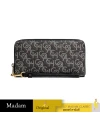 กระเป๋าคล้องมือ COACH CF521 LONG ZIP AROUND WALLET WITH SIGNATURE MONOGRAM PRINT (IMBLK)