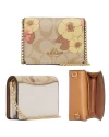 กระเป๋าสะพายข้าง COACH CH714 MINI WALLET ON A CHAIN IN SIGNATURE CANVAS WITH FLORAL CLUSTER PRINT (IMOT4)