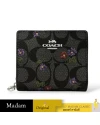 กระเป๋าสตางค์ COACH CM973 SNAP WALLET IN SIGNATURE CANVAS WITH COUNTRY FLORAL PRINT (SVW6M)