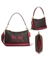 กระเป๋าสะพายข้าง COACH CN686 CLARA SHOULDER BAG IN SIGNATURE CANVAS WITH HORSE AND SLEIGH (IMWA0)