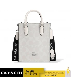 กระเป๋าสะพายข้าง COACH CP011 NORTH SOUTH MINI TOTE IN SIGNATURE CANVAS (SVVS5)