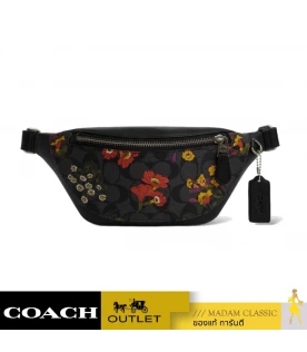 กระเป๋าคาดเอวผู้หญิง COACH CR189 WARREN MINI BELT BAG IN SIGNATURE CANVAS WITH FLORAL PRINT (QBA5F)