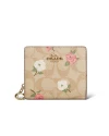 กระเป๋าสตางค์ผู้หญิง COACH CR969 SNAP WALLET IN SIGNATURE CANVAS WITH FLORAL PRINT (IMOTV)