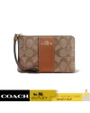 กระเป๋าคล้องมือ COACH CS602 CORNER ZIP WRISTLET IN SIGNATURE CANVAS (IME74)				