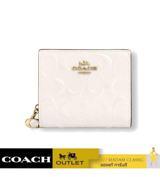 กระเป๋าสตางค์ผู้หญิง COACH CT982 SNAP WALLET IN SIGNATURE LEATHER (IMCHK)				