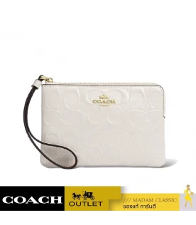 กระเป๋าสตางค์ COACH CT992 CORNER ZIP IN SIGNATURE LEATHER (IMCHK)				